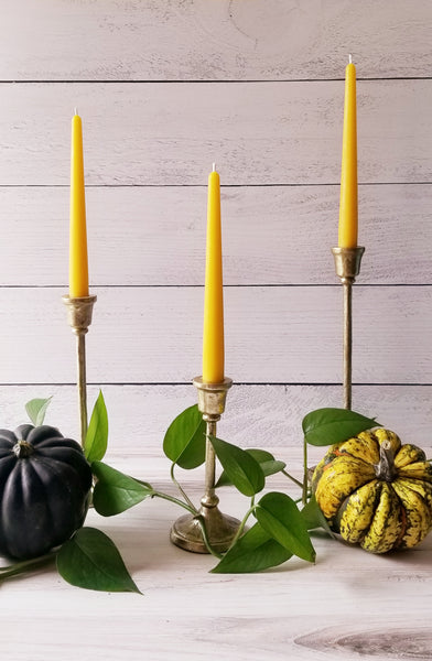 100% Pure Beeswax 8 Inch Taper Candles (Set of 2)
