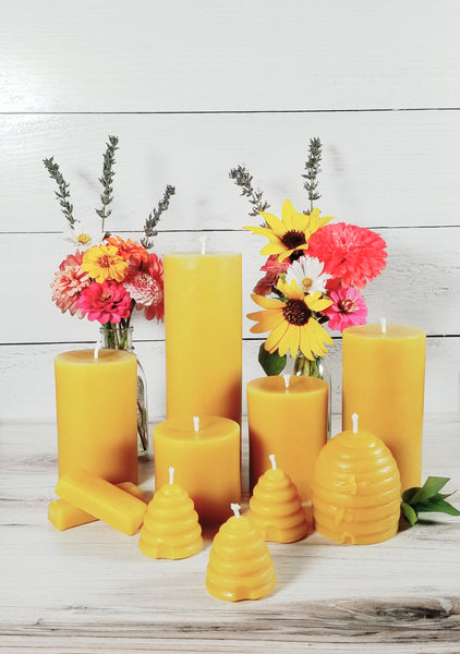 100% Beeswax 3" Wide Pillar Candle