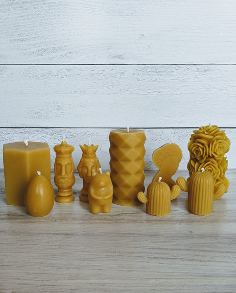 100% Beeswax Egg Candles (Set of 4)